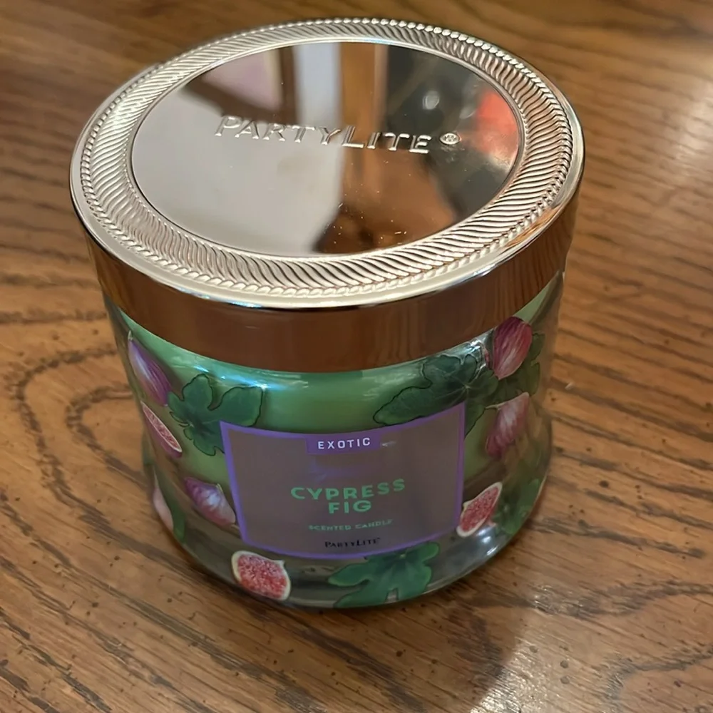 PartyLite Cypress Fig‎ candle, new in box
